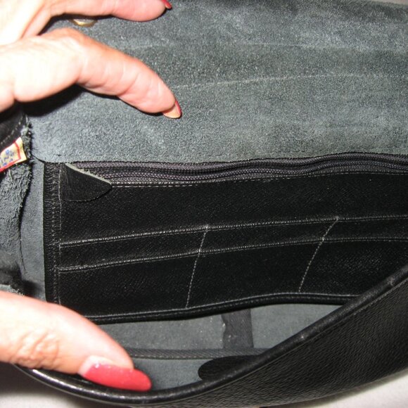 Vintage Dooney & Bourke Regal Mini Briefcase / Large Carrier Black Bag - Picture 9 of 15